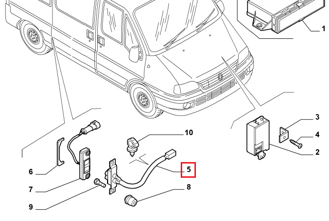Контакт ЦЗ сдвижной двери нижний Fiat Ducato Елабуга